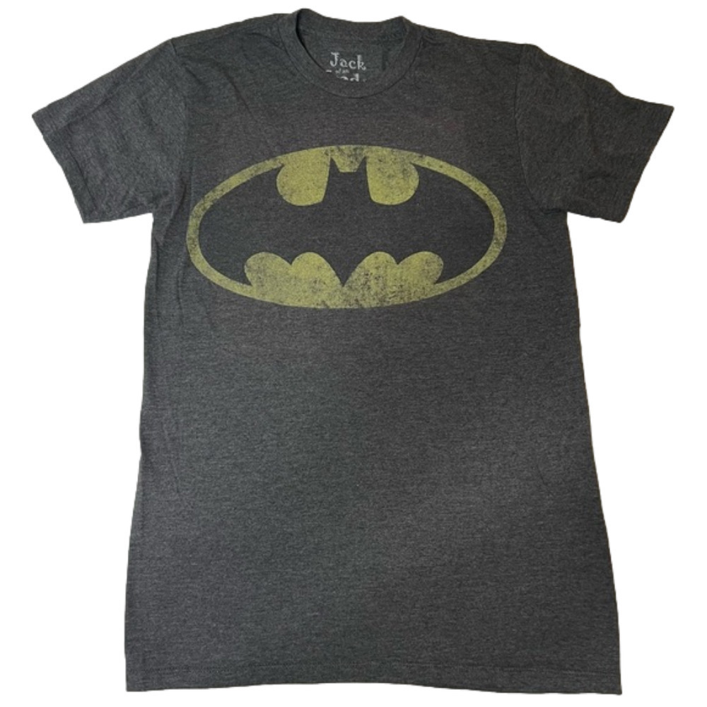 Jack Of All Trades Men Teen Small Batman Super Hero Grey T-Shirt Tee